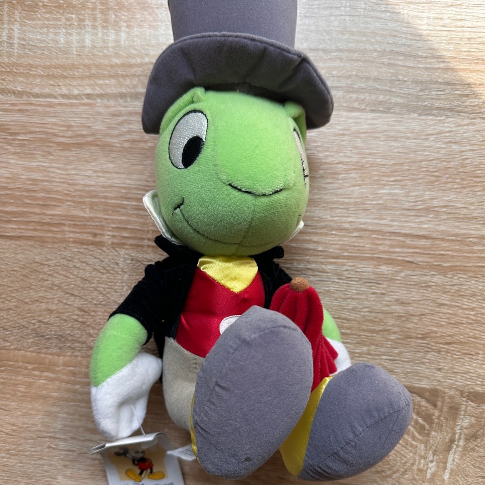 NWT Walt Disney Jiminy Cricket Vintage Plush Pinocchio Uncle Sam Collection Rare